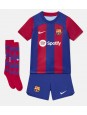 Barcelona Ferran Torres #7 Domácí dres pro děti 2023-24 Krátký Rukáv (+ trenýrky)